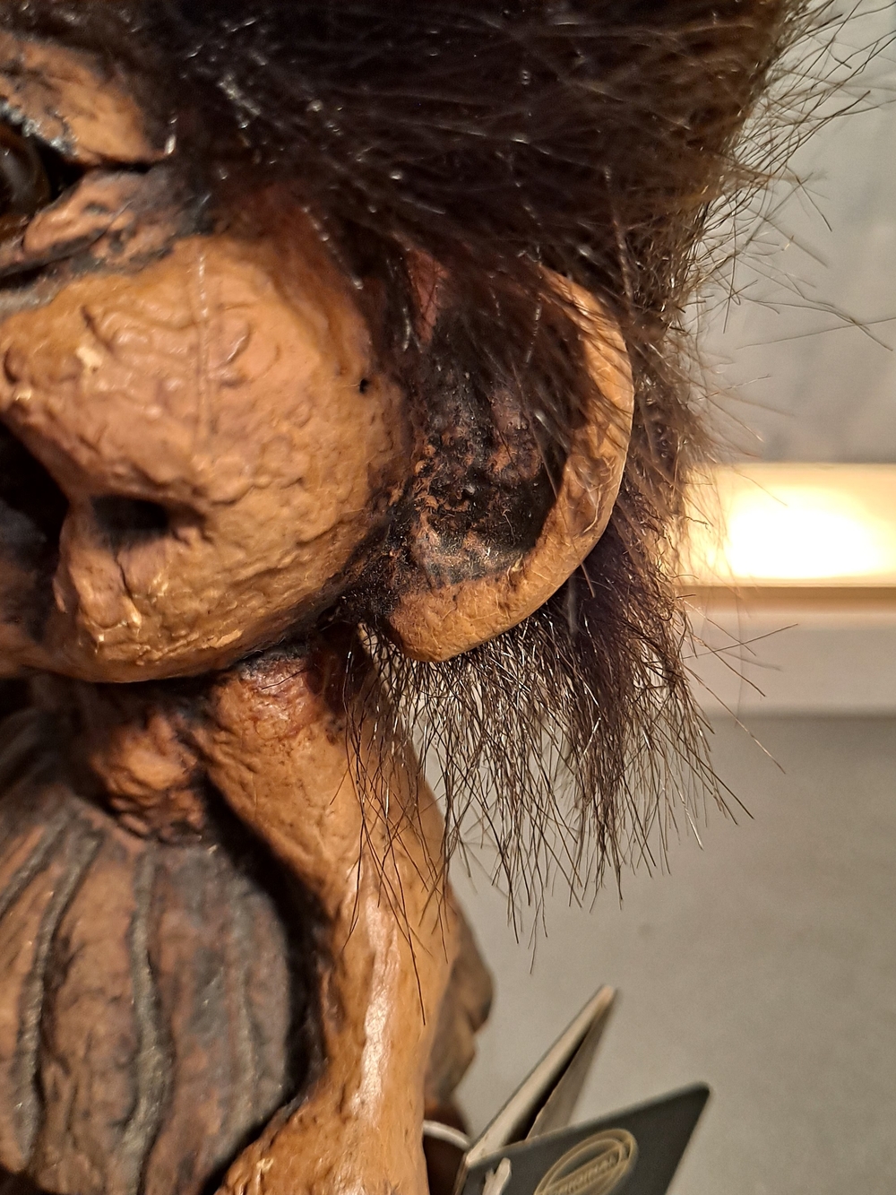 NyForm Vintage 90s Handmade In Norway Brown Girl Lena Troll Doll Latex Sculpture - Picture 12 of 12